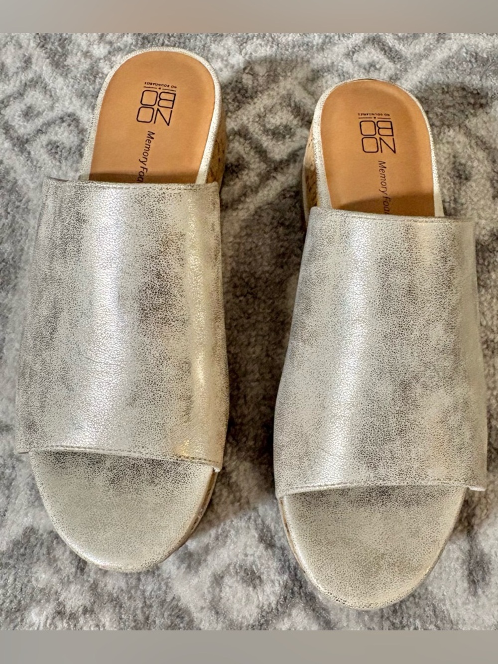 No Boundaries Cork Wedge Platforms Size 8